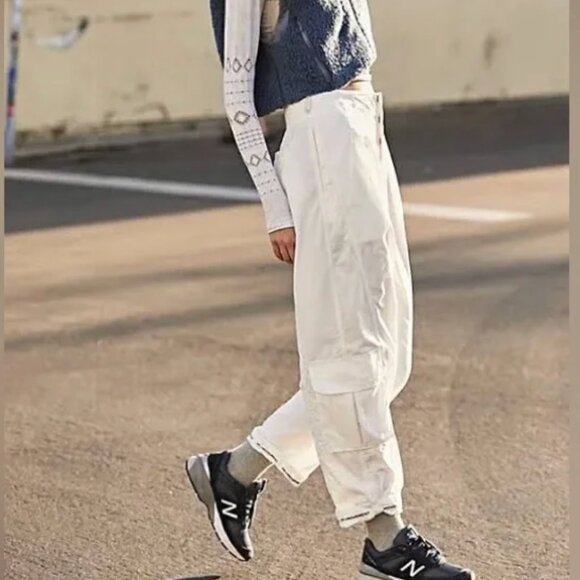 Free People Fp Movement Mesmerize Me Cargo Pants in White - Size Medium - Picture 3 of 15